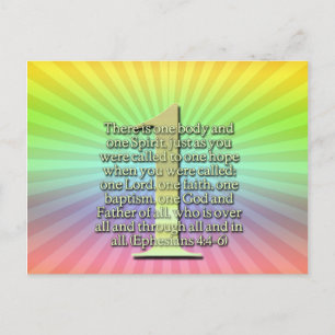 EIN Ephesianer 4:4-6 BIBLE SCRIPTURE Postkarte