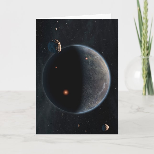 Ein erdähnlicher Planet, reich an Kohlenstoff und  Karte (Vorderseite)