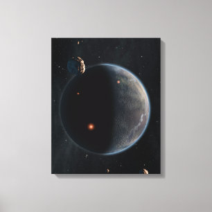 Ein erdähnlicher Planet, reich an Kohlenstoff und Leinwanddruck