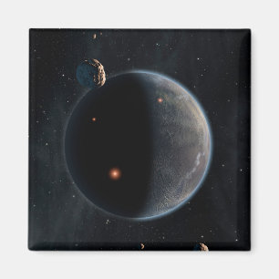 Ein erdähnlicher Planet, reich an Kohlenstoff und  Magnet