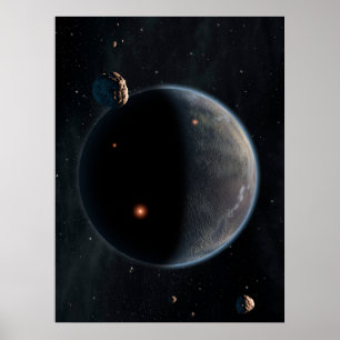 Ein erdähnlicher Planet, reich an Kohlenstoff und  Poster