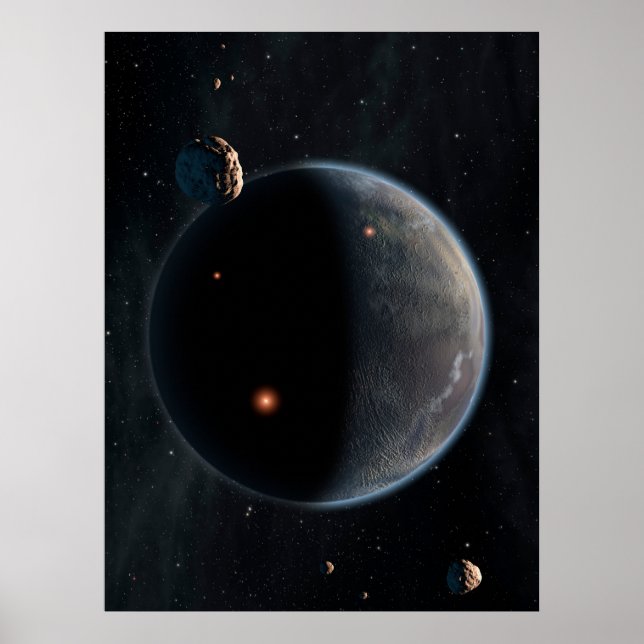 Ein erdähnlicher Planet, reich an Kohlenstoff und  Poster (Vorne)