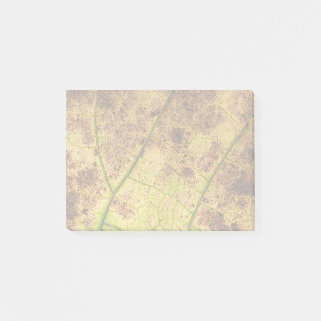 Ein erdgelbes und braunes Blätterbild Post-it Klebezettel (Vorderseite)