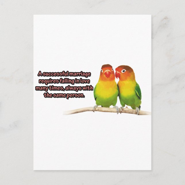 Ein erfolgreiches Heiratsangebot Postkarte (Vorderseite)