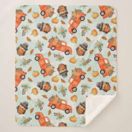 Ein Erntedank für ein Land - Nahtloses Muster Sherpadecke