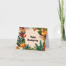 Ein Erntedank in tropischer Umgebung Dankeskarte