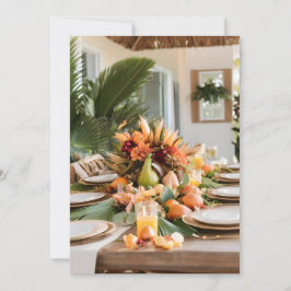 Ein Erntedank in tropischer Umgebung Feiertagskarte