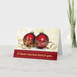 Ein Erretter war Geboren WeihnachtsWeihnachtskripp Feiertagskarte