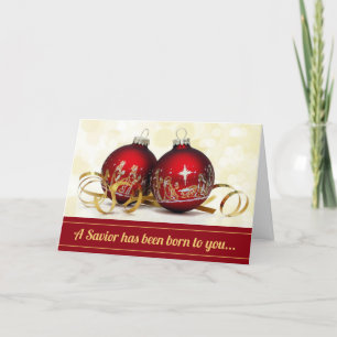 Ein Erretter war Geboren WeihnachtsWeihnachtskripp Feiertagskarte