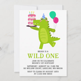 Ein erster Geburtstag wird der Dschungel von Kinde Einladung