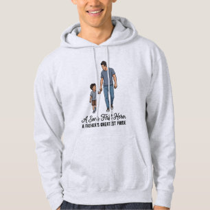 Ein erster Held eines Sohnes Vatertag Zitat Grafik Hoodie