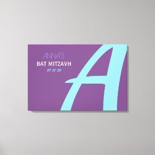 Ein erstmaliges Bar-Bat Mitzvah-Anmeldungsgremium Leinwanddruck