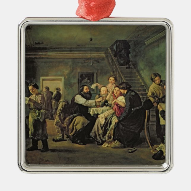 Ein essendes Haus, 1859 Silbernes Ornament (Vorne)
