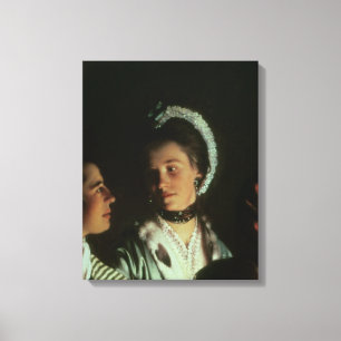 Ein Experiment auf einem Vogel in der Luftpumpe, Leinwanddruck