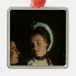 Ein Experiment auf einem Vogel in der Luftpumpe, Ornament Aus Metall