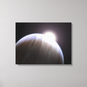Ein extrasolar Planet mit seinem Elternteilstern Leinwanddruck