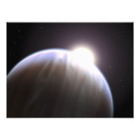 Ein extrasolarer Planet mit seinem Mutterstar