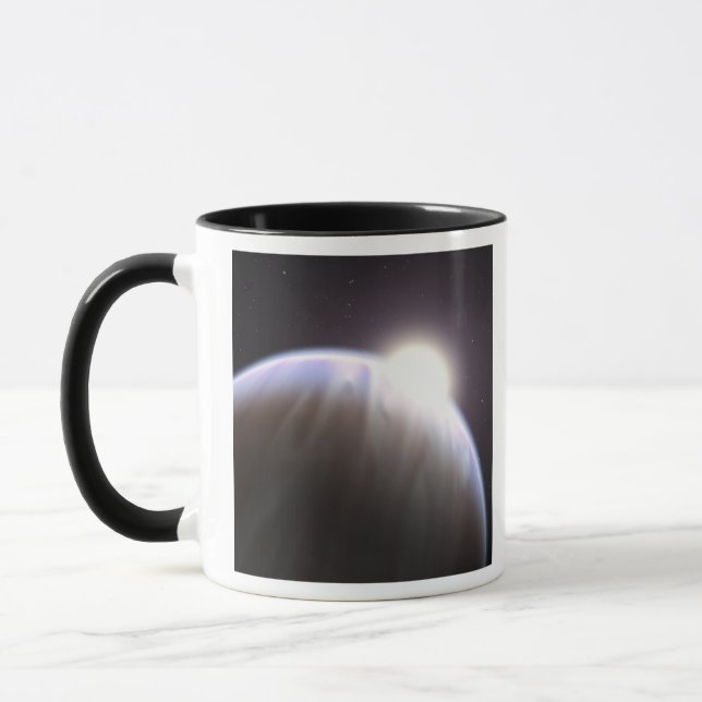 Ein extrasolarer Planet mit seinem Mutterstar Tasse (Links)