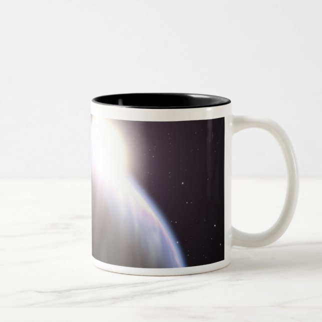 Ein extrasolarer Planet mit seinem Mutterstar Zweifarbige Tasse (Rechts)