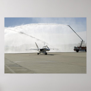 Ein F-18-Flugzeug Poster