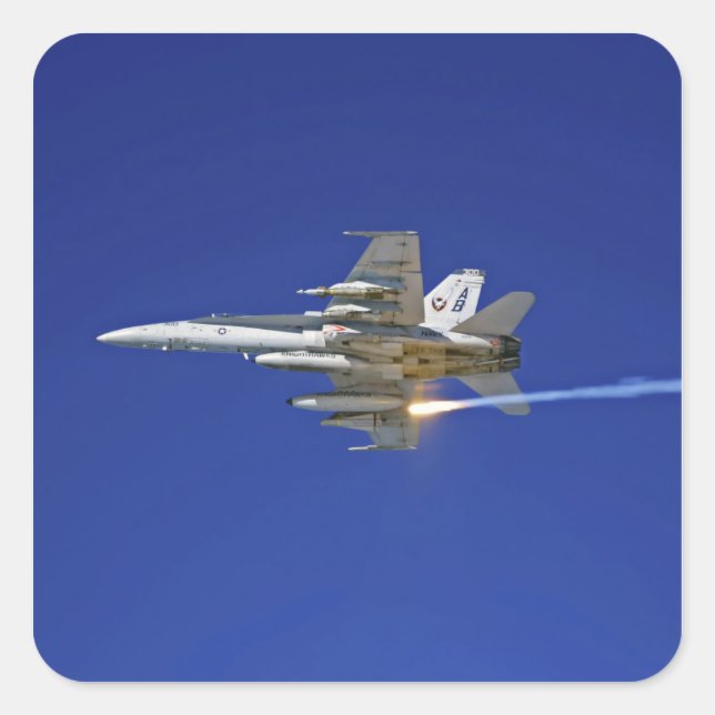 Ein F/A-18C-Hornet Quadratischer Aufkleber (Vorderseite)