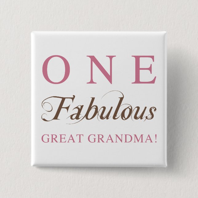 Ein fabelhaftes Grandma-Geschenk Button (Vorderseite)