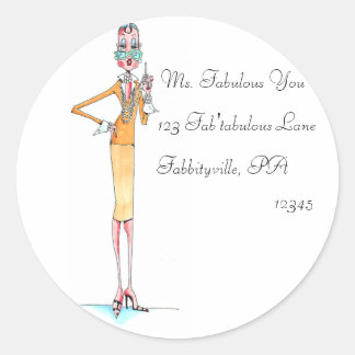 Ein Fabu-kleines Adresslabel Runder Aufkleber