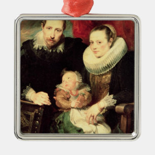 Ein Familien-Porträt, c.1618-21 Ornament Aus Metall