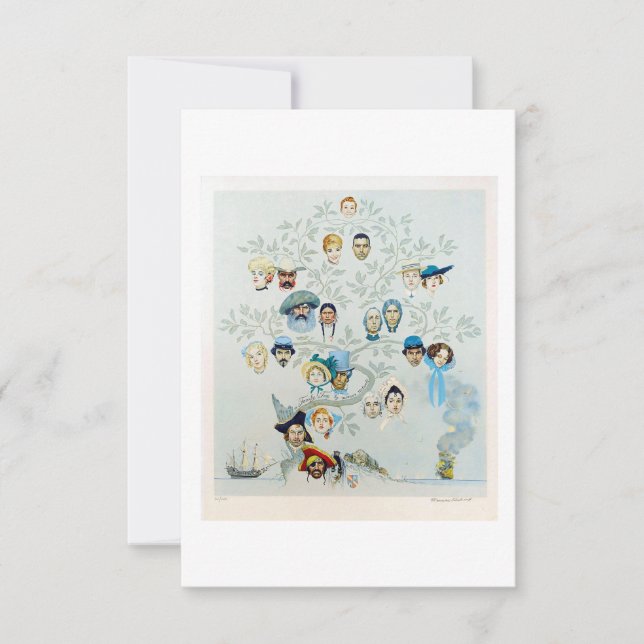 Ein Familienbaum 1959-Portrait Einladung (Vorderseite)