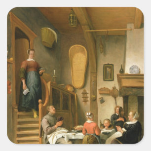 Ein Familiengrau Quadratischer Aufkleber