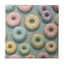 Ein fantasievoller Pastell-Donut-Traum Fliese