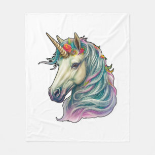 Ein fantastisches Einhorn! Fleecedecke