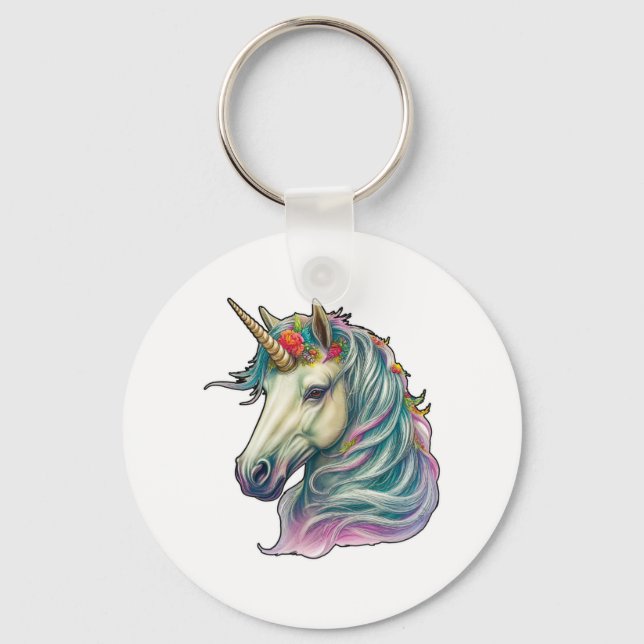 Ein fantastisches Einhorn! Schlüsselanhänger (Vorderseite)