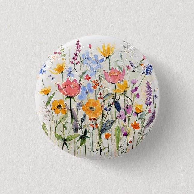 Ein fantastisches florales Abzeichen, Knopf, Steck Button (Vorderseite)