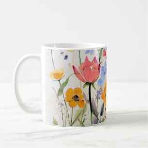 Ein fantastisches florales Küchenaccessoire, wilde Kaffeetasse