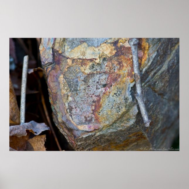 Ein farbenfroher Felsen, der auf dem Poster des Wa (Vorne)