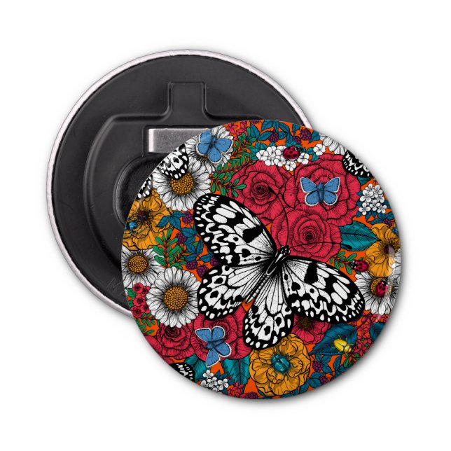 Ein farbenfroher Garten Flaschenöffner (Vorderseite)