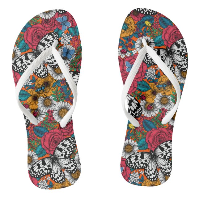 Ein farbenfroher Garten Flip Flops (Fußbett)