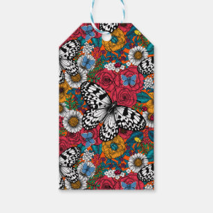 Ein farbenfroher Garten Geschenkanhänger