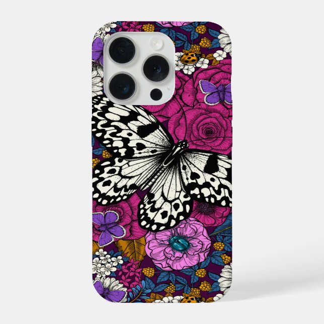 Ein farbenfroher Garten II iPhone Hülle (Rückseite)