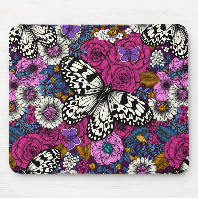 Ein farbenfroher Garten II Mousepad (Vorne)