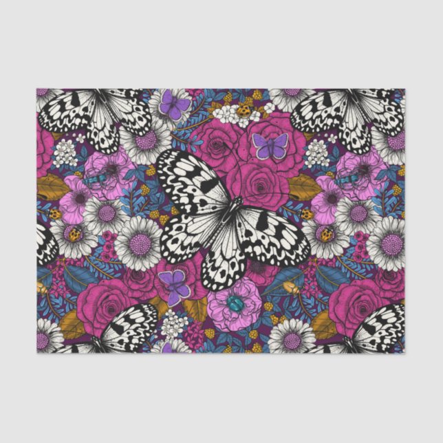 Ein farbenfroher Garten II Seidenpapier (Vorderseite)