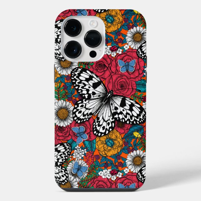 Ein farbenfroher Garten iPhone Hülle (Rückseite)