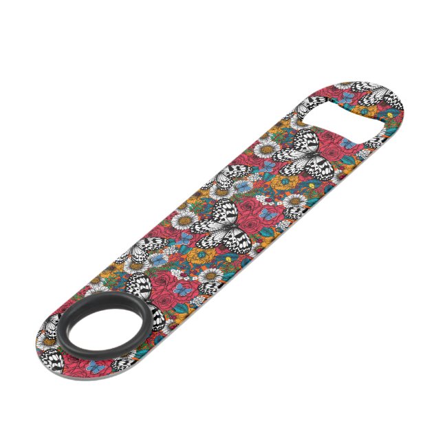 Ein farbenfroher Garten Speed Flaschenöffner (Vorderseite Schrägansicht)