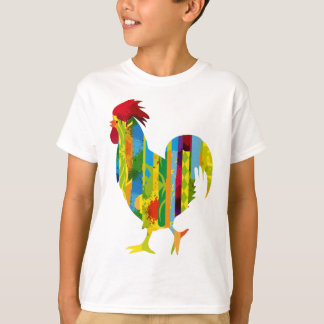 Ein farbenfroher Hahn T-Shirt
