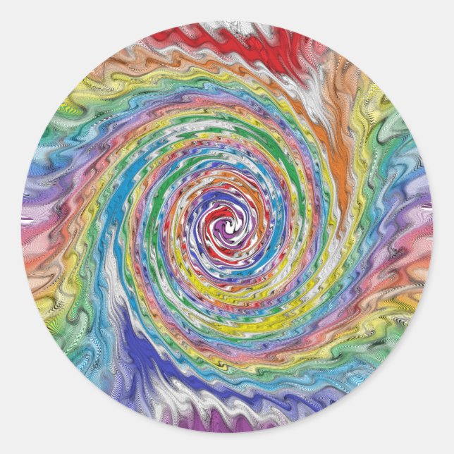 Ein farbenfroher Spritzer Runder Aufkleber (Vorderseite)