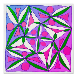 Ein farbenfrohes geometrisches Muster Poster