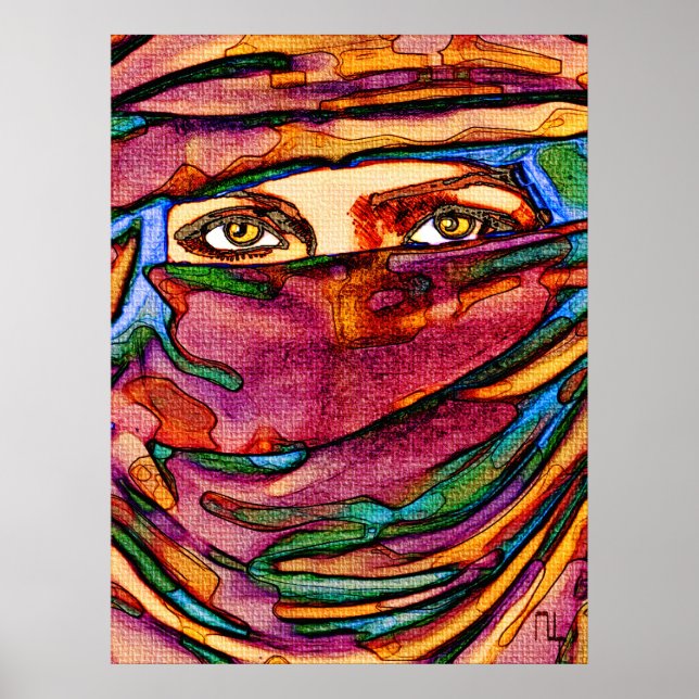 Ein farbiger Schleier und riesige Augen .... Poster (Vorne)