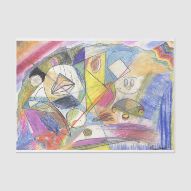 ein farbiges Gewebe Seidenpapier (Vorderseite)