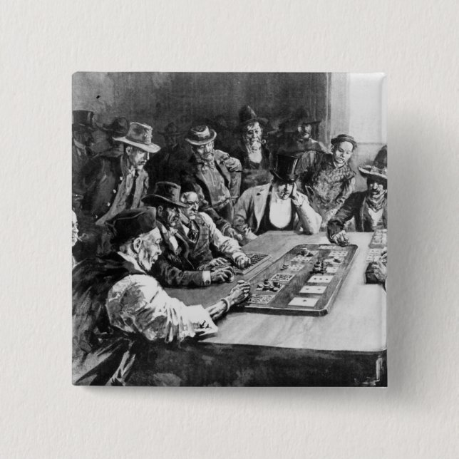 Ein Faro-Spiel in El Paso Button (Vorderseite)
